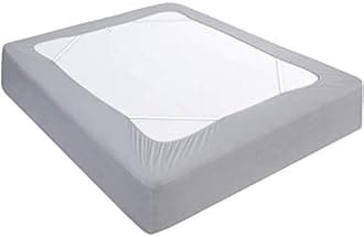 Box Spring Cover Queen Size Grey, Elastic Fabric Wrap Around 4 Sides Bed Skirt, Sleek Alternative for Bed Skirts for Hotel/Home, Fits Box Springs up to 13”