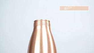 100% Pure Copper Water Bottle For Drinking 34 Oz Extra Large - Ayurvedic Copper Vessel For Drinking - Drink, Yoga, Fitness, and Daily Hydration - Enjoy The Healthy Benefits