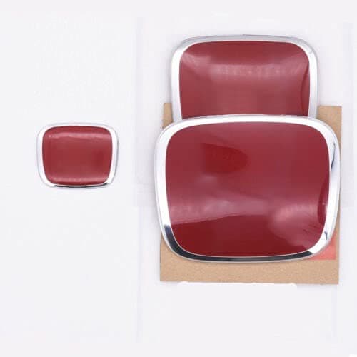 JC RACING Compatible with 3PCS RED Chrome H Front Rear Steering Emblem Badge for Honda Accord Sedan 2008-2017