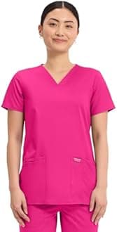 Cherokee Medical Women's Scrub Top V-Neck Modern Classic Fit with 3 Pockets, Ultra Soft and 2-Way Stretch Fabric - WW620