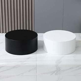 Round Display Pedestal Stand, Bridal Shop Platform Base, for Mannequin/Shoe/Bags/Network Personnel Live Show,White,50x10cm/19.6 * 3.9IN