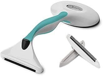 Gleener Battery Free Fabric Shaver & Lint Brush | Ultimate Fuzz Remover Sweater Comb | Lint Remover and Hair Removal for Clothing & Furniture (Turquoise)