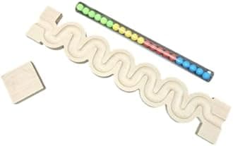 Wooden Marble Run Track – 3D Beech Wood Quality Toy for Kids | Montessori Birthday Gift | Eco-Friendly STEM Puzzle Toy | Pack of 1