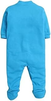 EIO 100% Cotton Rompers/Sleep Suits/Jumpsuit/Night Suits for Baby Boys & Girls, Infants, New Born Combo Pack Turquoise