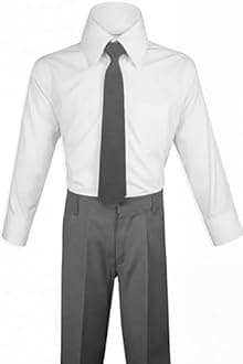 Black n Bianco Boys' Formal Black Suit with Shirt and Vest