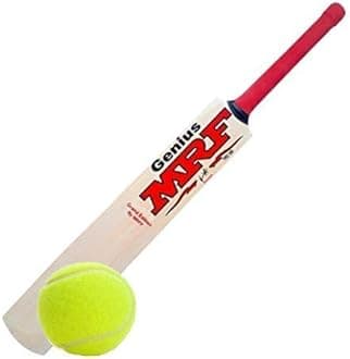 PMG Virat Kohli Poplar Willow Wooden Cricket Bat with Tennis Cricket Ball (Combo) Size-5 for Boys Above 8+ Years Multi Color