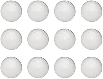 JAGMOOLYA Products Plastic Cricket Training Ball White Toy Balls for Cricket for Indoor and Outdoor Game Kids Choice Now Days (White Ball Pack of) (90)