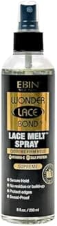 EBIN NEW YORK Wonder Bond Melting Spray 8oz/ 250ml - Extreme Firm Hold (Supreme) | No Reside, Long Lasting Formula with Protecting Edges, Gives Undetectable and Natural Look