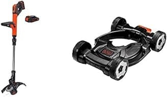 BLACK+DECKER 20V MAX String Trimmer/Edger with Lawn Mower Removable Deck for String Trimmer (LSTE525 & MTD100)