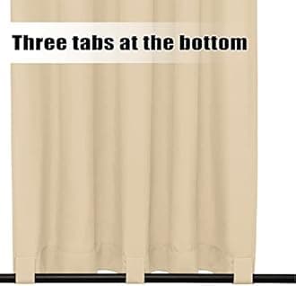 Easy-Going Outdoor Curtains Waterproof Windproof Weatherproof Curtain for Patio, Cabana, Porch, Pergola and Gazebo, Grommet Top and Tab Bottom Drape, 1panel, 54x96 inch, Beige