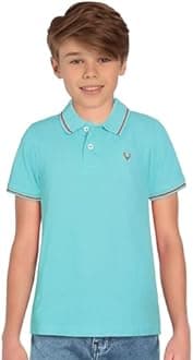 Allen Solly Boy's 100% Cotton Regular Fit Polo Collar Half Seelve T-Shirt