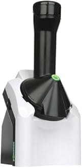 Yonanas 902WH Classic Vegan Non-Dairy Frozen Fruit Soft Serve Dessert Maker, BPA Free, Includes 36 Recipes, 200 Watts, White