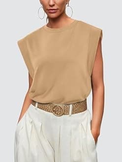 WIHOLL T-Shirt Tops Damen mit V-Ausschnitt Kurzarm