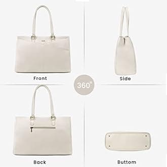 LOVEVOOK Laptop Bag for Women 15.6 Inch Tote Bags Waterproof Leather Briefcase Computer Women Business Office Work Bag