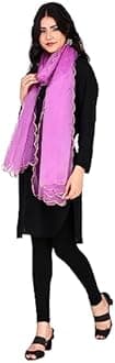 Traditions Bazaar Women's Organza Fabric Cut-Work Border Dupatta