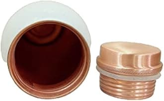 KC Pure Copper Designer Water Bottle with Advanced Leak Proof Protection and Joint Less, Ayurvedic and Yoga Health Benefits. (1000ml, 1Unit) With Meditation Design