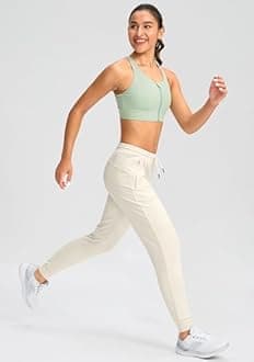 G Gradual Women's Joggers Pants with Zipper Pockets Tapered Running Sweatpants for Women Lounge, Jogging