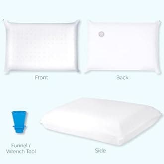 Water Pillow Memory Foam re-Invented with Waterbase Technology - Clinically Proven to Reduce Neck Pain & Improve Sleep Quality. (4 Pillows)