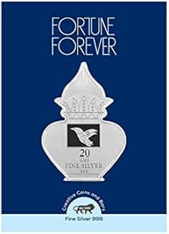 FORTUNE FOREVER Pure Silver 20 Grams Kalash Nariyal BIS Hallmarked Silver Coin Chandi Sikka Perfect for Gifting Investment Diwali Dhanteras (999 Purity)(20 Grams Silver)