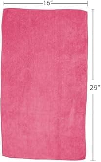 Fromm Softees Microfiber Salon Hair Towels for Hairstylists, Barbers, Spa, Gym in Hot Pink/Orange, 16" by 29", 10 Count Perfect Hair Care Towel for Drying Curly, Long, Wavy Hair