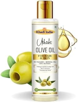 Khadi Olive Oil For Skin & Hair 100ml | Pure & Natural Oil for Hair Growth, Strengthening & Scalp | Non Sticky, Paraben & Mineral Oil Free | For All Hair Types | Daily Use for Men & Women