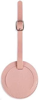 Luggage Tag Soft Portable Travel Accessories Baggage Name Tags Round Luggage Tag Airplane Check-in Suitcase Address Boarding Pass(Pink)