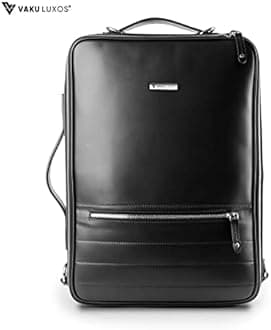 Vaku Luxos ® BARCELONA Laptop Messenger Bag|Briefcase for Men and Women with Premium Collection Sleeve for Macbook 13"|14" with highly durable Straps (Black), Black