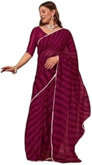 Ready to wear Pre draped Prestitched one min readymade Designer Parywear saree with Unstitch Blouse (WinePurple)