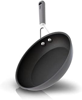Ninja CW60020 NeverStick Comfort Grip 8" Fry Pan, Nonstick, Durable, Scratch Resistant, Dishwasher Safe, Oven Safe to 400°F, Silicone Handles, Grey