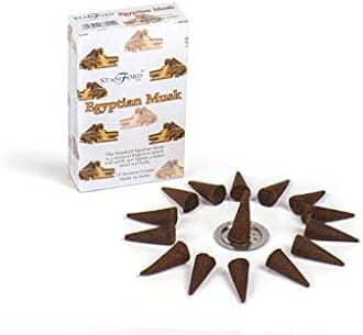 Stamford INC 37214 Egyptian Musk Incense Exotic, 15 Cones x 12 Packs, Black, One Size