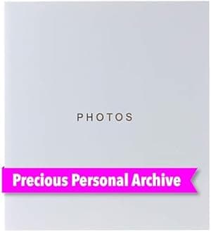Kiera Grace Jocelyn Photo Album, 80-Page Photo Book with CD Storage Pocket, Holds 400 4 x 6 Pictures, Ideal for Weddings and Scrapbooks, Enhances Bookshelf Decor, White