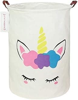 QUEENLALA Large Storage Basket, Foldable Round Storage Bin Laundry Basket/Bathroom/Home Decoration/Baby Basket/Box/Baby Clothes QUEENLALA