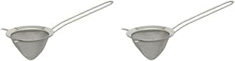 HIC Kitchen Double-Ear Conical English Tea Strainer, 18/8 Stainless Steel, 3-Inch (Pack of 2)