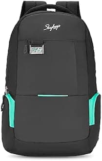 Skybags Unisex Polyester Solid Fox Business Pro Laptop Backpack (H) Black