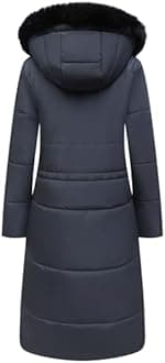 MOERDENG Women's Long Winter Puffer Coat Waterproof Warm Maxi Down Jacket Faux Fur Removable Hood Parka