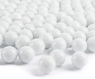 Galashield White Marbles for Vases | Glass Beads Bulk Fillers, Round 1lb (Approx. 80 pcs)