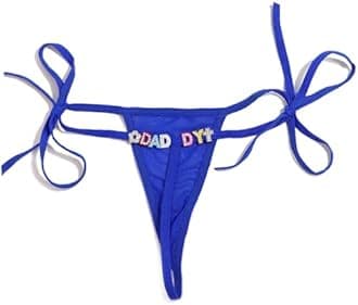 Personalised Letter T Thong for Women Customized Crystal Letter Name Lace Up G-String Panties,DIY Colorful Letters Underwear,Custom Bikini Body Wedding Jewelry Gifts for Her