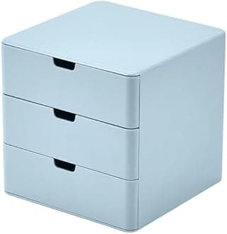 Dalanpa 3-Drawer Vanity Organizer, Compact Storage Organization Drawers Blue