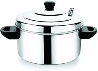 Crystal Stainless Steel Idli Cooker (DLX) 4 Plates, Induction Compatible, 1 Ml