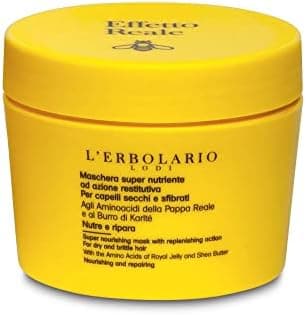 L'Erbolario Effetto Reale Super Nourishing Hair Mask - Restores Body to Damaged Hair - Leaves Hair Strong and Radiant - Promotes Healthy Growth - Silicone Free - Suitable for Dry Hair - 5.07 oz