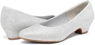 DREAM PAIRS Women's Mila Low Chunky Heel Pump