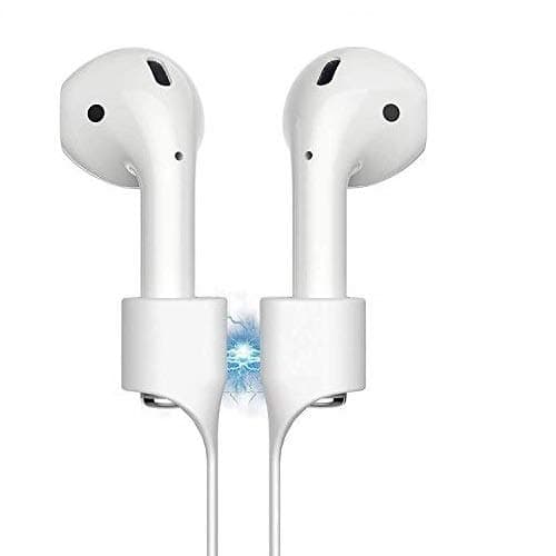 GadgetBite Anti-Lost Magnetic Strap Silicone Cable String for Apple Wireless Earphones 1/2/ Pro / 3rd Gen - White