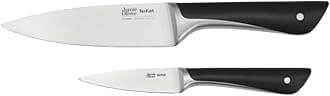 Tefal Jamie Oliver 2-Piece Kitchen Knife Set – German Stainless Steel, Durable Sharp Blades, Comfortable Handles, Black – K267S255