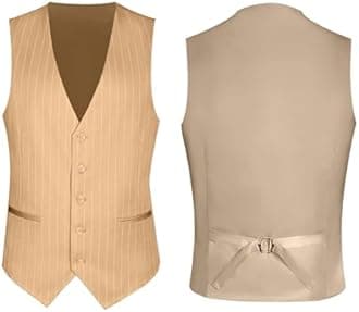 Mens Suits Slim Fit 3 Piece Double Breasted Tuxedo Suit Jacket Vest Pants Set for Wedding Prom