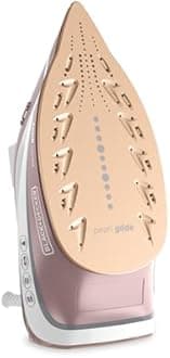 BLACK+DECKER Pearl Iron, IR2398, 50% Smoother Gliding with Pearl-Infused Ceramic Soleplate, Powerful Steam, 8 Foot Cord, Vertical Steam Function