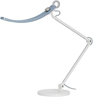 e-Reading LED Desk Lamp Designed for Monitor Suitable for Designers, Engineers, Architects, Studying, Gaming (Ergonomic, Dimmable, Warm/Cool White) - Blue