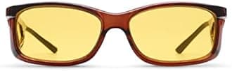 MediView Glasses for Macular Degeneration, Glaucoma, Cataracts Lite Lite - Yellow Lenses, EyeC Style