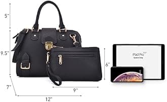 Dasein Women Barrel Handbags Purses Fashion Satchel Bags Top Handle Shoulder Bags Vegan Leather Tote Bags