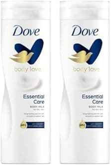Dove Body Love Essential Care Body Milk for Dry Skin, With Ceramide Restoring Serum 48h, 400ml (Pack of 2)