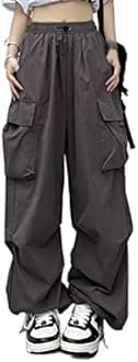 Women Cargo Pants Baggy Y2K Clothing Multi Pockets High Waist Loose Straight Leg Pants Vintage Grunge Aesthetic Clothes